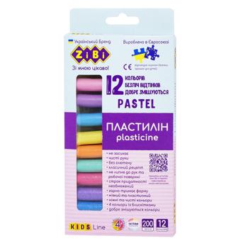 ZiBi Kids Line Pastel Plasticine 8 Pastel 4 Glitter 12 Colors - buy, prices for - photo 2