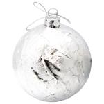 Шар елочный Decoris Glitter серебро 8см