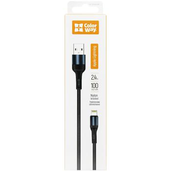 КАБЕЛЬ CW USB-LG NYLON 2.4А 1М - купити, ціни на - фото 3