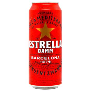 Estrella Damm Barcelona Light Beer 4.6% 0.5l - buy, prices for Auchan - photo 1