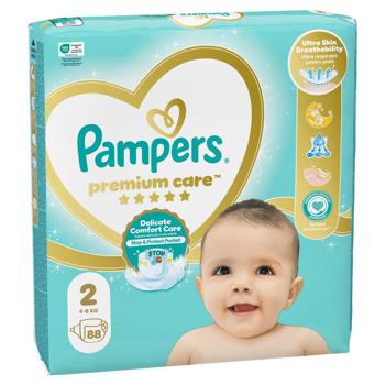 Подгузники Pampers Premium Care Mini 2 4-8кг 88шт - купить, цены на - фото 3