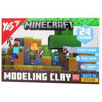 Пластилин Yes Minecraft 24 цветов 480г - купить, цены на METRO - фото 1