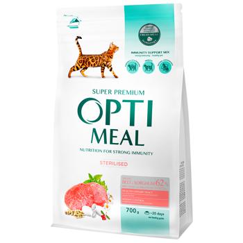 Optimeal Sterilised Veal Cat Food 700g - buy, prices for Supermarket "Kharkiv" - photo 1