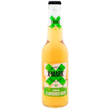 Пиво X-mark Flavoured Beer Cannabis светлое фильтрованное 5% 0,33л - купить, цены на WINETIME - фото 1