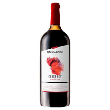 Koblevo Cabernet Red Dry Wine 9-14% 1.5l - buy, prices for Auchan - photo 1