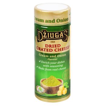 Сир Dziugas зі смаком сметани та цибулі сушений тертий 35% 80г - купити, ціни на КОСМОС - фото 1