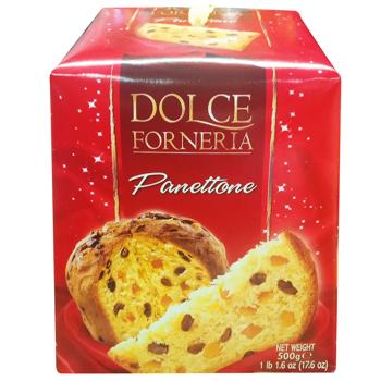Кекс Il Vecchio Forno Панетоне с изюмом и цукатами 500г - купить, цены на КОСМОС - фото 1