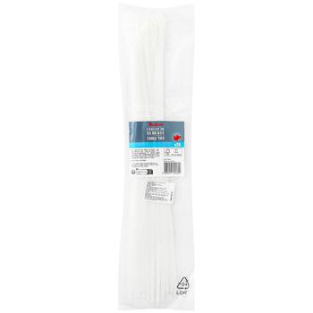 Auchan White Cable Ties 4.8x400mm 25pcs - buy, prices for - photo 1