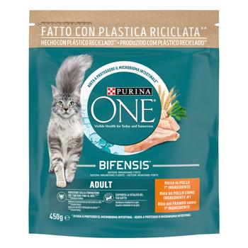 Корм сухий Purina One Adult з куркою для котів 450г - купити, ціни на Auchan - фото 1