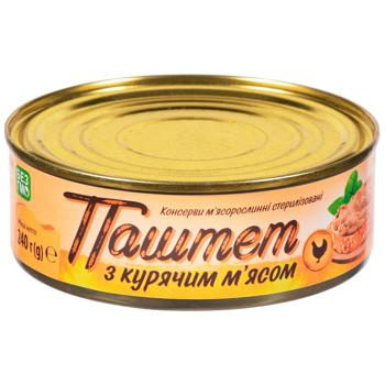 Паштет з курячим м'ясом 240г