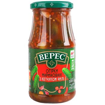 Veres Pickled Cucumbers with Chili Ketchup 500g - buy, prices for Vostorg - photo 1