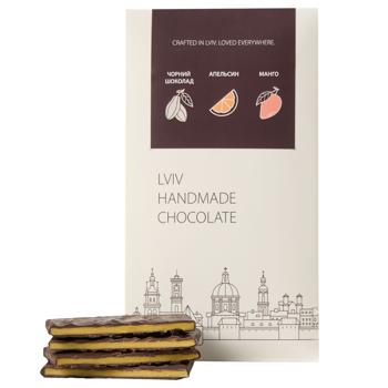 Шоколад чорний Lviv Handmade Chocolate з начинкою манго-апельсин 78г - купити, ціни на КОСМОС - фото 1