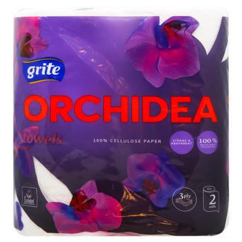 Рушники паперові Grite Orchidea Gold 3-шаровий 90 відривів 2шт - купити, ціни на - фото 2
