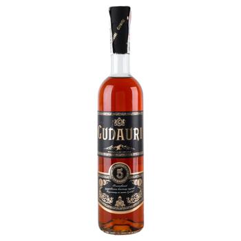 cognac GUDAURI 40% 5years 500ml glass bottle Ukraine