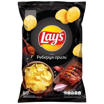 Lay's Grilled Ribs Flavored Chips 120g - buy, prices for Grono - photo 1