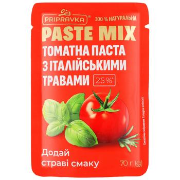 Паста томатна Pripravka Paste Mix з італійськими травами 25% 70г - купити, ціни на NOVUS - фото 1
