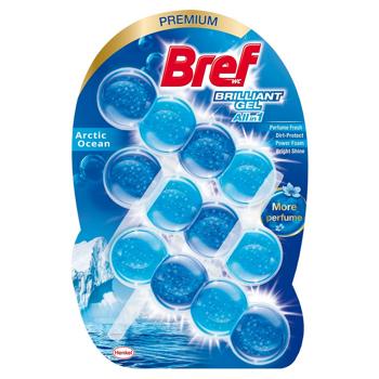 Bref Arctic Ocean Brilliant Gel Toilet Block 3pcs*42g - buy, prices for ULTRAMARKET - photo 1