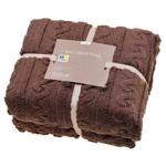 Homeline Braid Chocolate Fleece Blanket 195x220cm