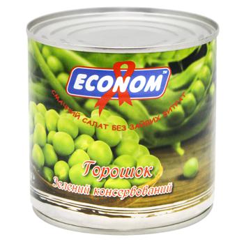 Горошок Econom зелений 420г - купити, ціни на ULTRAMARKET - фото 1