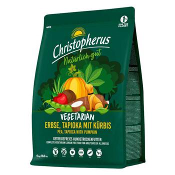 Сухий корм для собак Christopherus Adult Vegetarian 4 кг - горох, тапіока, гарбуз - купить, цены на MasterZoo - фото 1