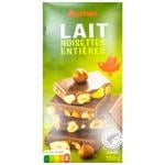 Auchan Milk Chocolate with Whole Hazelnuts 182g