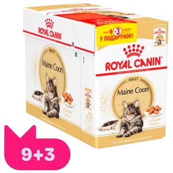 Корм влажный Royal Canin для кошек породы мейн-кун 9+3шт х 85г - купить, цены на MasterZoo - фото 1