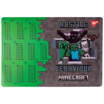 Подложка настольная Yes Minecraft. Heroes. Таблица умножения 29х42см - купить, цены на Идеал - фото 1