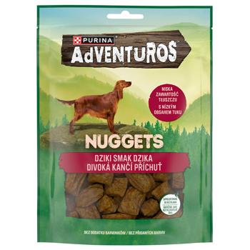 Ласощі для собак Purina Adventuros Nuggets шматочки зі смаком дикого кабана 90г - купити, ціни на КОСМОС - фото 1