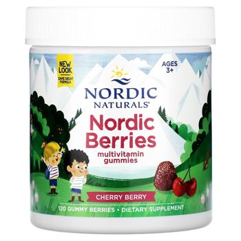 Nordic Naturals Nordic Berries Cherry Berry Flavored Multivitamin and Mineral for Children from 3 Years Old 120 chewables - buy, prices for - photo 1