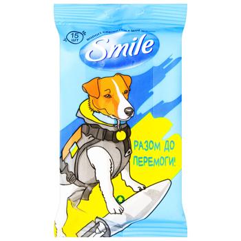 Серветки вологі Smile Разом до перемоги 15шт - купити, ціни на Auchan - фото 3