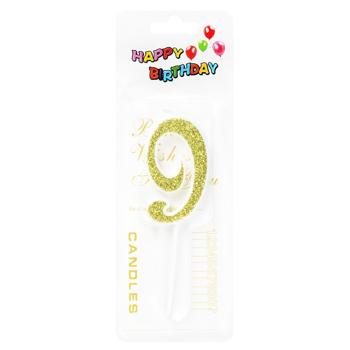 Number 9 Cake Candle with Glitter - buy, prices for Tavria V - photo 3