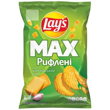 Lay's Royal Cheese Flavored Grooved Chips 95g - buy, prices for Grono - photo 1
