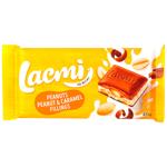 Шоколад молочний Roshen Lacmi з арахісом і арахісово-карамельною начинкою 87г