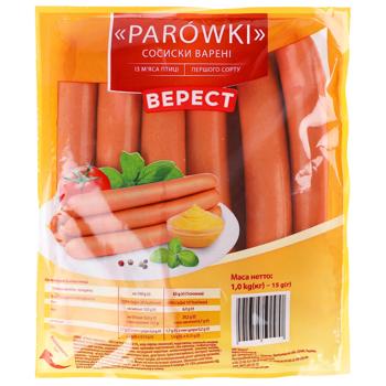 Сосиски Parowki Хот Дог з м'яса птиці вагові Верест - купить, цены на Эпицентр FOOD - фото 1