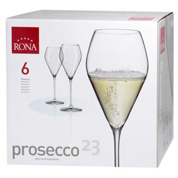 Rona Prosecco Set of Champagne Glasses 230ml 6pcs - buy, prices for NOVUS - photo 1