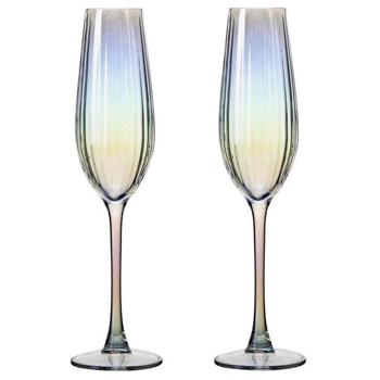 Ardesto Black Mars Zenith Transparent Set of Champagne Glasses 2pcs 250ml - buy, prices for COSMOS - photo 1