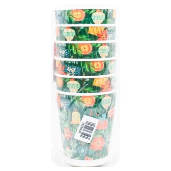 Ecofuture Christmas Tree Set of Disposable Cups 250ml 6pcs - buy, prices for EKO Market - photo 1