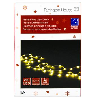 Гирлянда Tarrington House светодиодная теплый белый 200LED 10м - купить, цены на METRO - фото 4