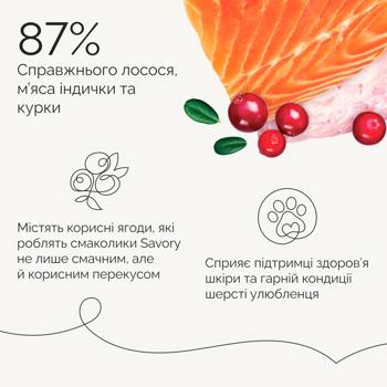 Ласощі для собак Savory Salmon Bars з лососем для шкіри та шерсті 100г - купити, ціни на MasterZoo - фото 3