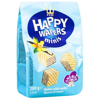Вафлі Flis Happy з начинкою ваніль 200г - купити, ціни на КОСМОС - фото 2