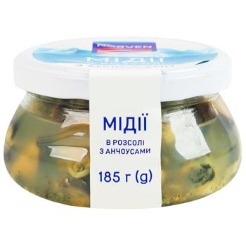 Norven Mussels in Brine with Anchovies 185g - buy, prices for COSMOS - photo 1