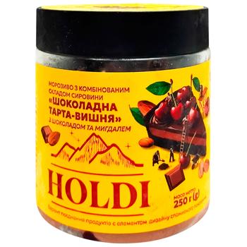 Мороженое Holdi шоколадная тарта-вишня с миндалем 250г - купить, цены на Auchan - фото 1