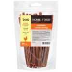 Ласощі для собак Hoom Food Соломка з м'яса птиці 80г