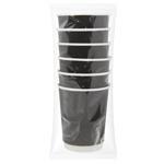 Inpack Set of 2-Ply Craft Paper Disposable Cups 250ml 6pcs Black/White