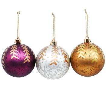 Actuel Plastic Christmas Tree Ball 7.8cm in assortment - buy, prices for Auchan - photo 1