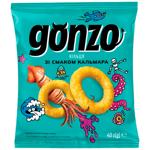 Кільця кукурудзяні Gonzo зі смаком кальмара 35г