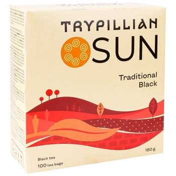 Trypilske Sontse Traditional Black Tea 1.8g*100pcs - buy, prices for MegaMarket - photo 1