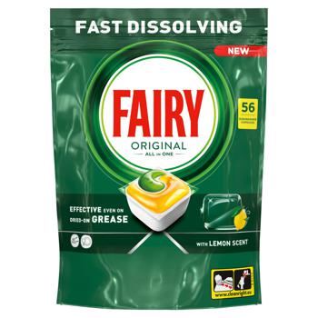 Fairy Original All in One Lemon Dishwasher Capsules 56pcs - buy, prices for Auchan - photo 3