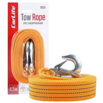 Трос CarLife стрічковий з металевими гачками 3 т/4,5м - купити, ціни на Таврія В - фото 1