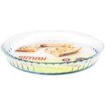 Simax Baking Dish of heat-resistant glass round corrugated 28X4cm